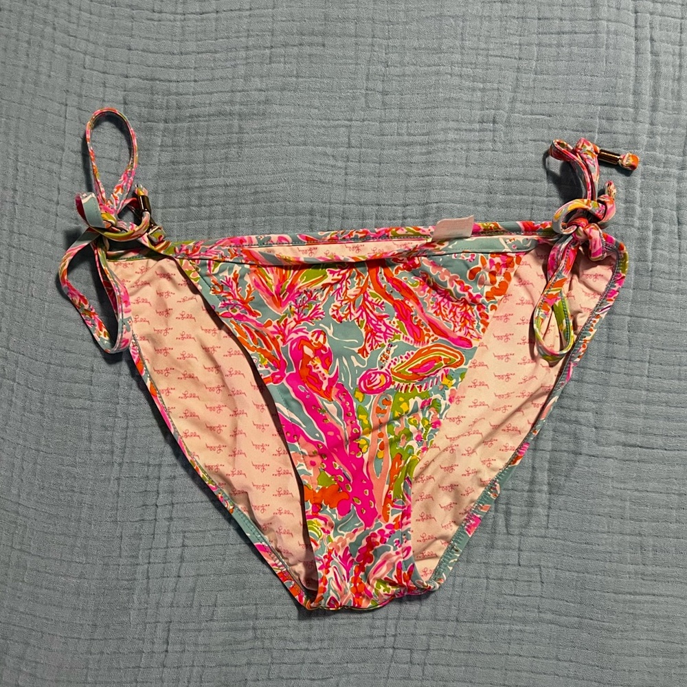 Lilly Pulitzer Pink and Green Bikini Bottom